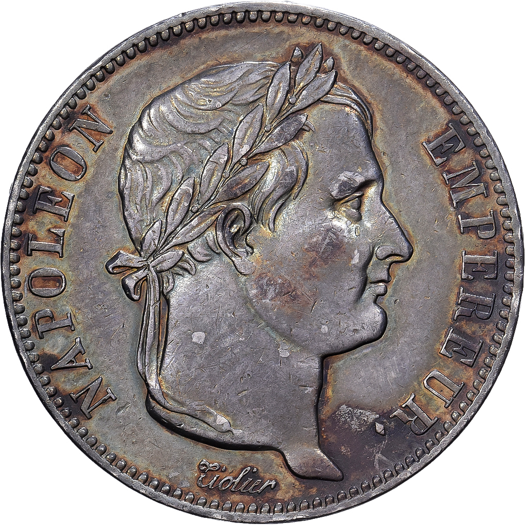 France, Napoleon I, 2 Francs, 1815, Paris, Cent Jours, Silver, AU