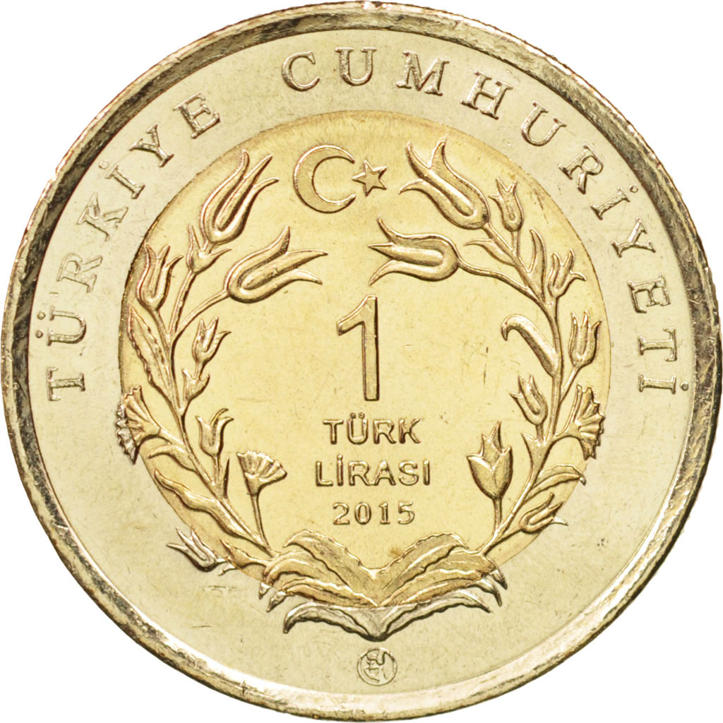 Coin, Turkey, Lira, 2015, , Bi-Metallic