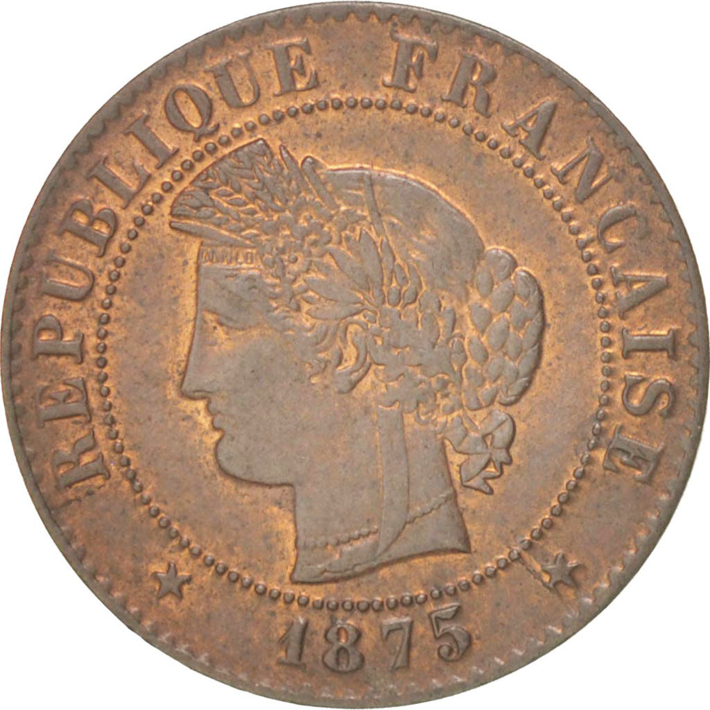 Coin, France, Cérès, Centime, 1875, Bordeaux, , Bronze, KM:826.2