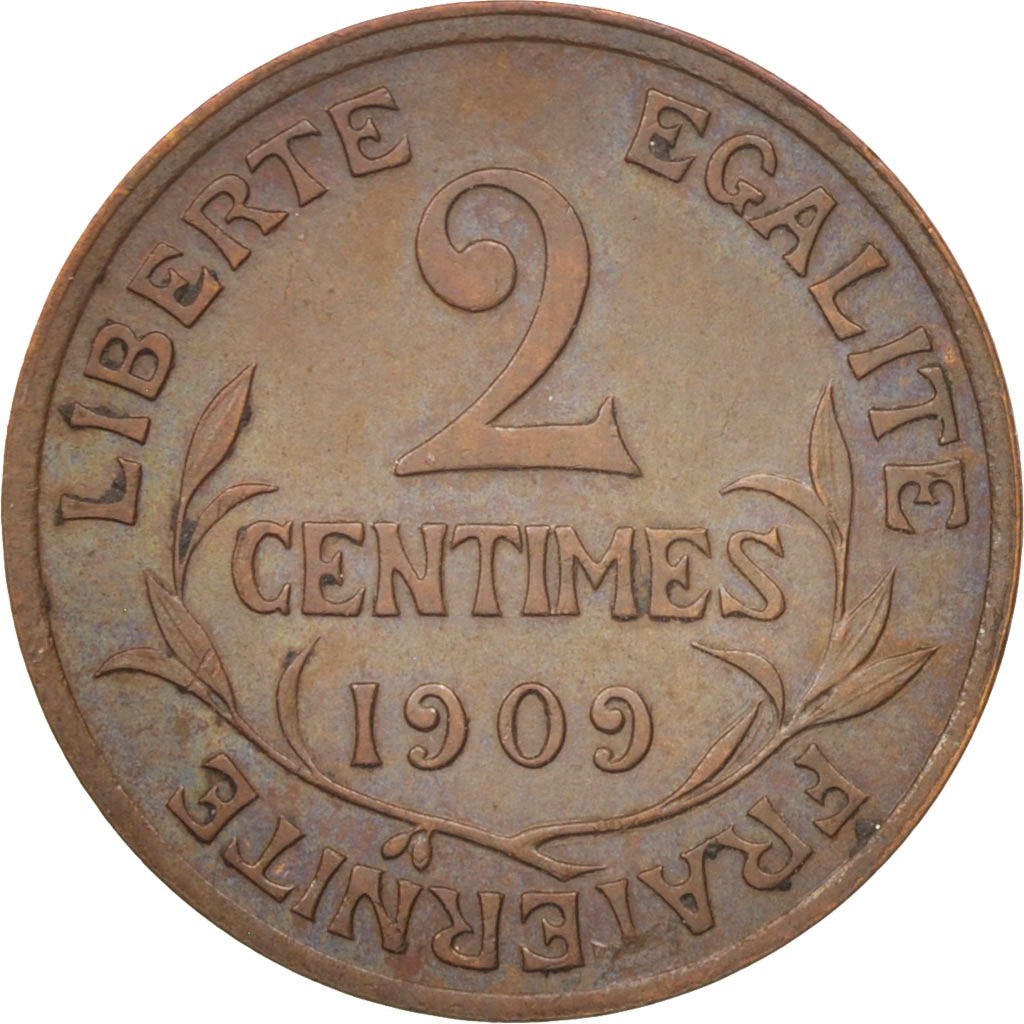 Coin, France, Dupuis, 2 Centimes, 1909, Paris, , Bronze, KM:841